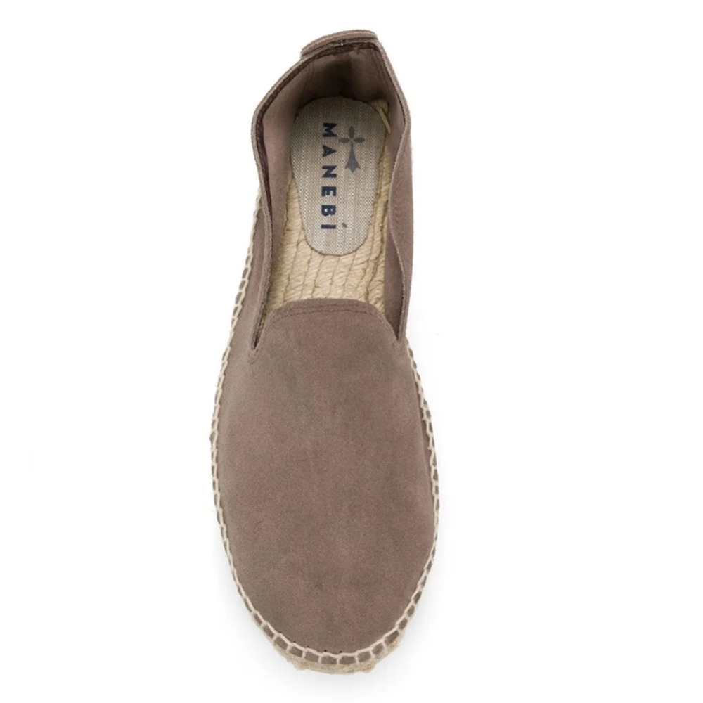 NWOB Anthropologie Manebi Women’s Grey Suede Flat Espadrilles Shoes Loafers